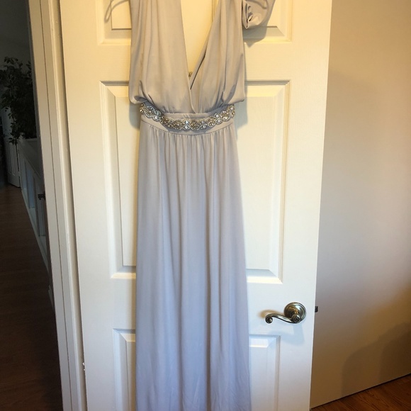 Gray Multi-way Dress with Belt - Picture 2 of 4